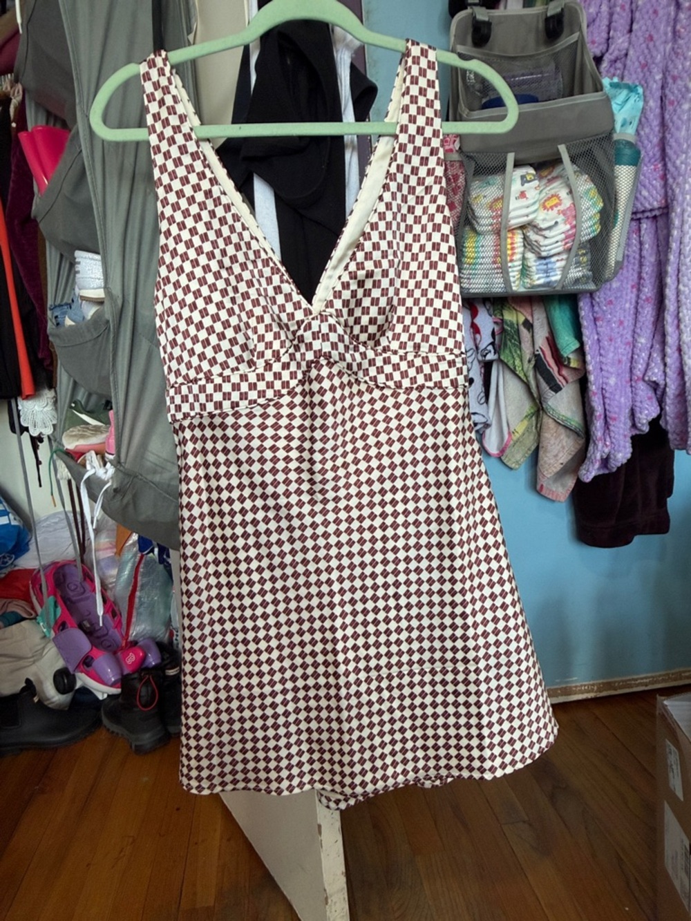 Abercrombie & Fitch Brown and White Mini Dress